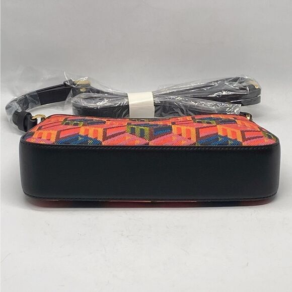 MCM Cubic Monogram Jacquard & Leather Crossbody - Picture 8 of 15